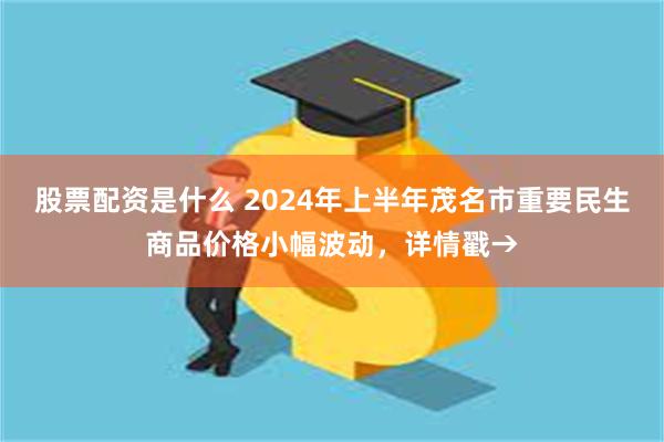 股票配资是什么 2024年上半年茂名市重要民生商品价格小幅波动，详情戳→