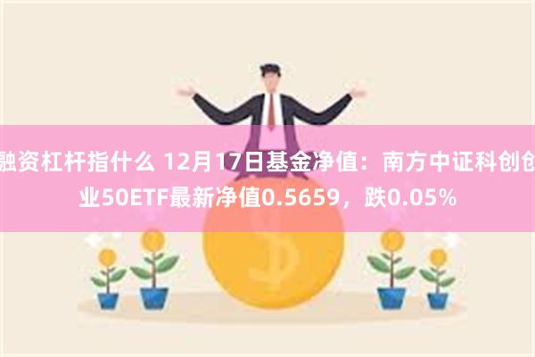 融资杠杆指什么 12月17日基金净值：南方中证科创创业50ETF最新净值0.56