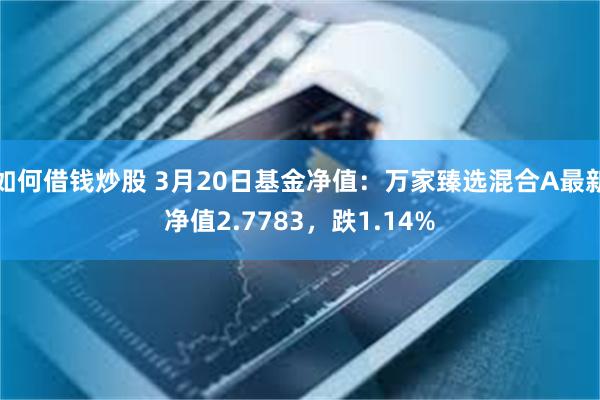 如何借钱炒股 3月20日基金净值：万家臻选混合A最新净值2.7783，跌1.14